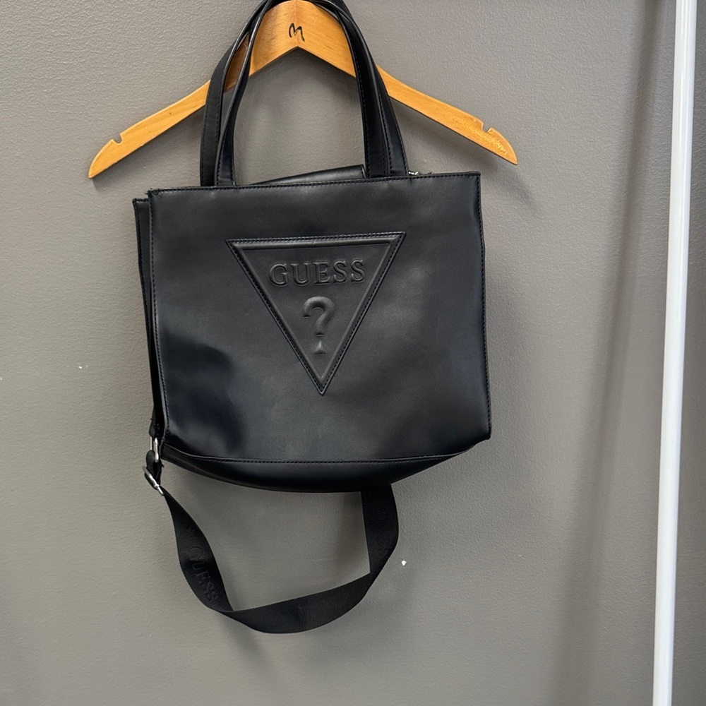 Guess Black Triangle Logo Tote